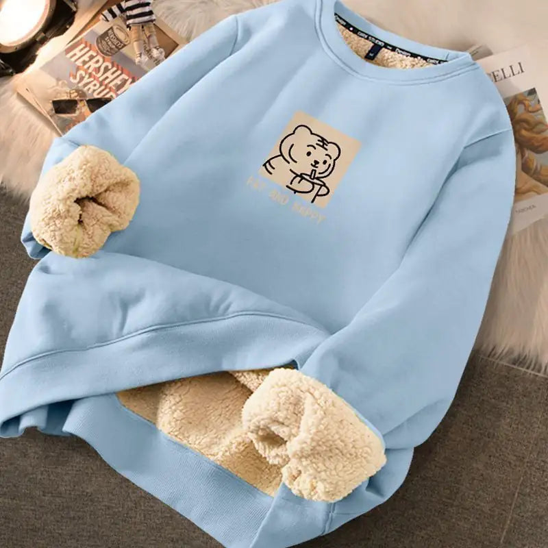Thickened Printed Sweater for Women