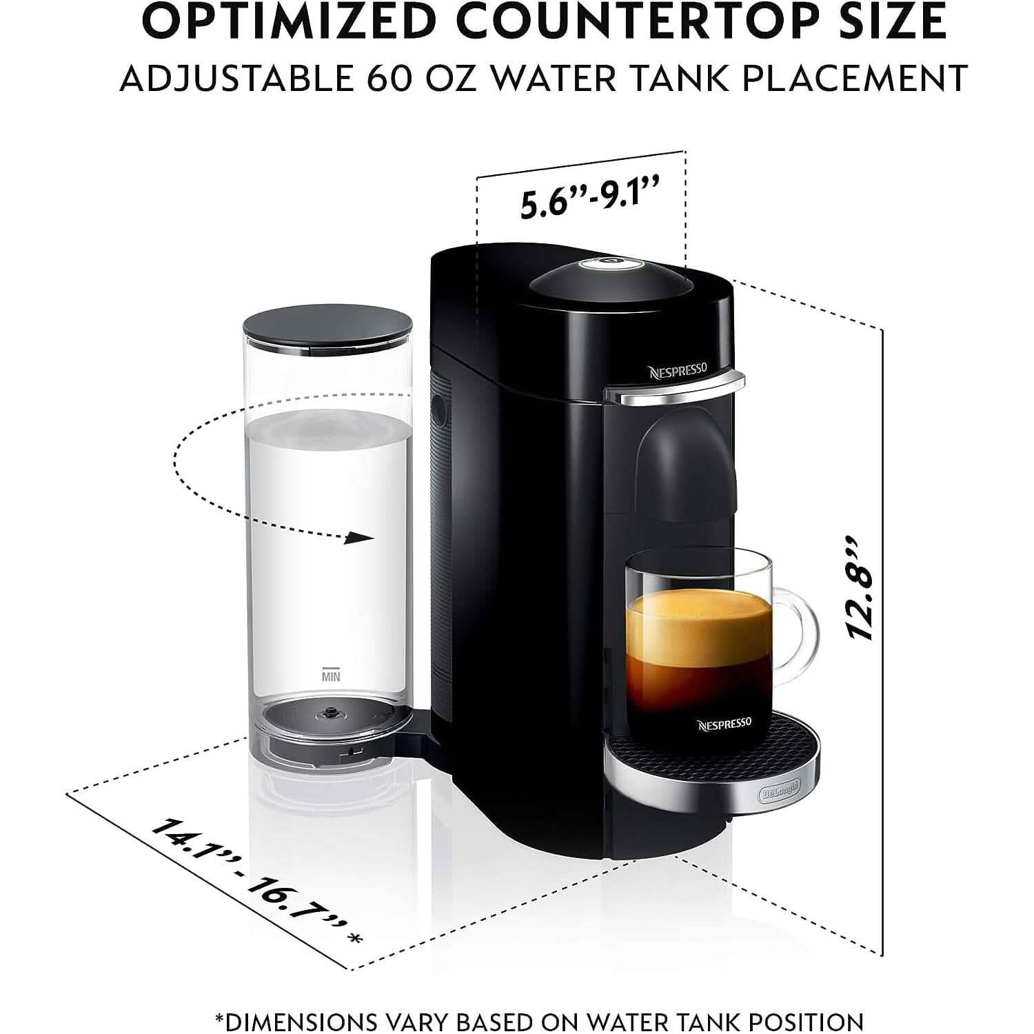 Nespresso VertuoPlus Deluxe Coffee and Espresso Machine (Refurbished) by DailySale