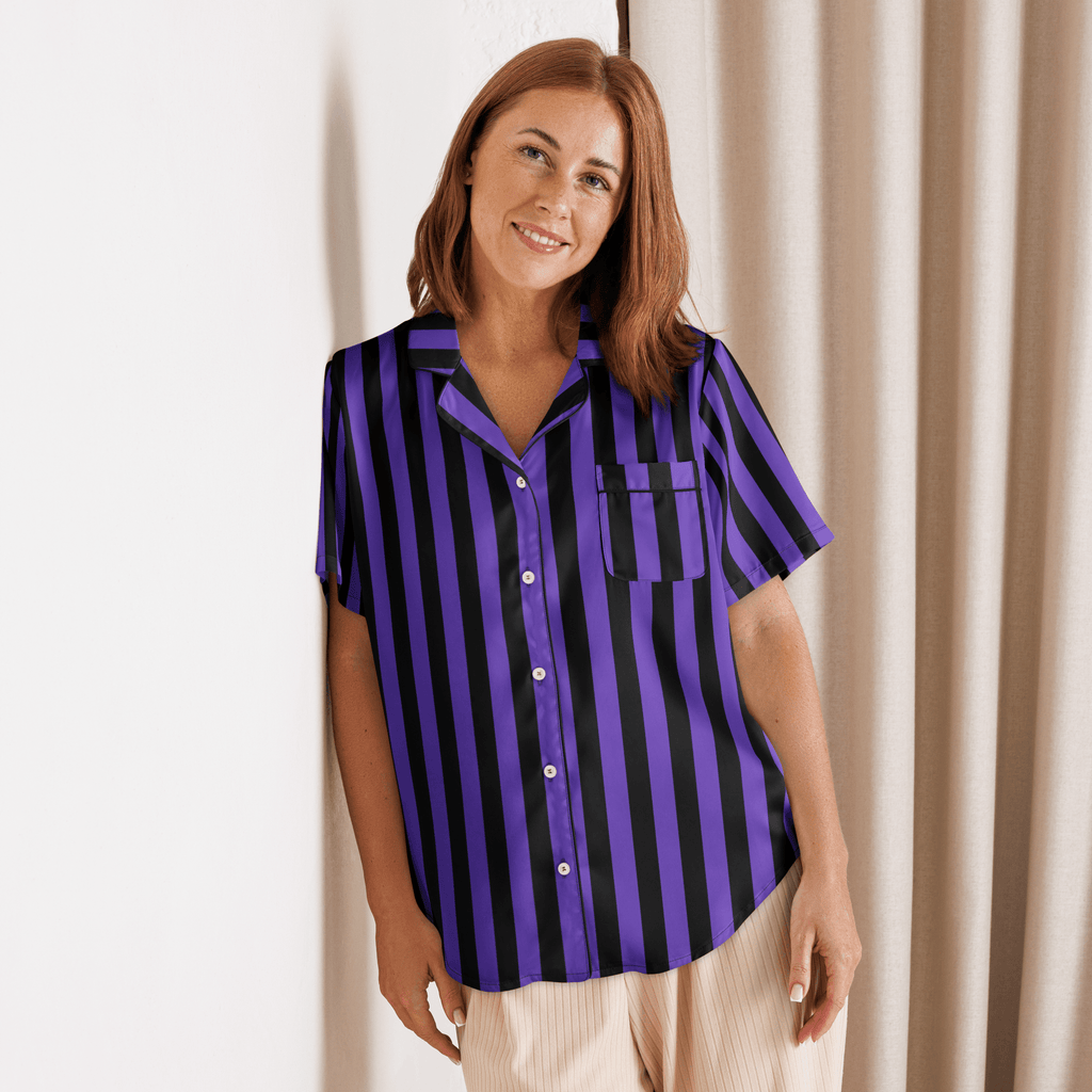 Nevermore Days Silky Pajama Top by Goth Cloth Co.