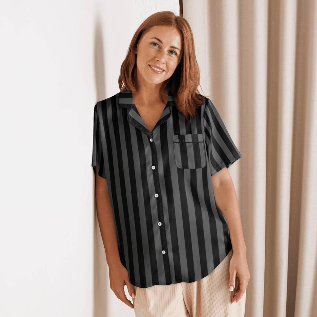 Nevermore Nights Silky Pajama Top by Goth Cloth Co.
