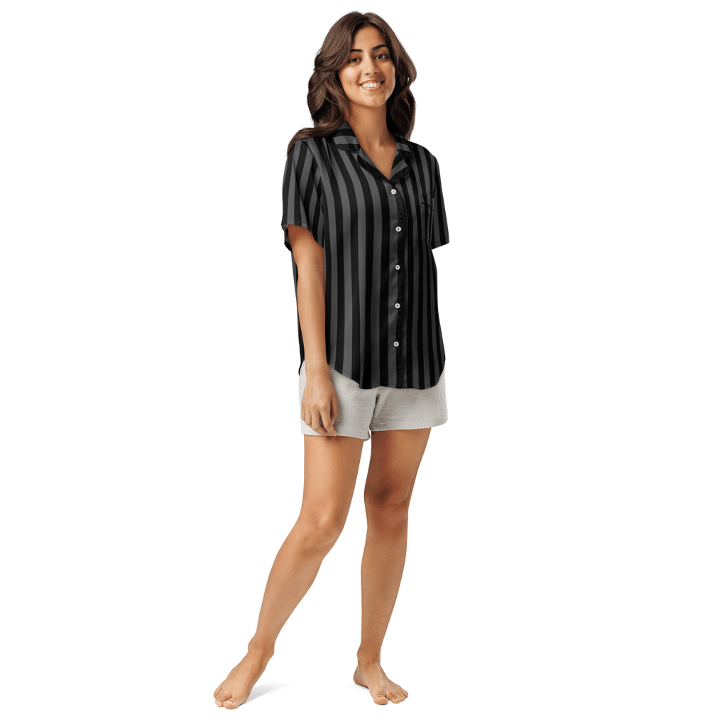 Nevermore Nights Silky Pajama Top by Goth Cloth Co.