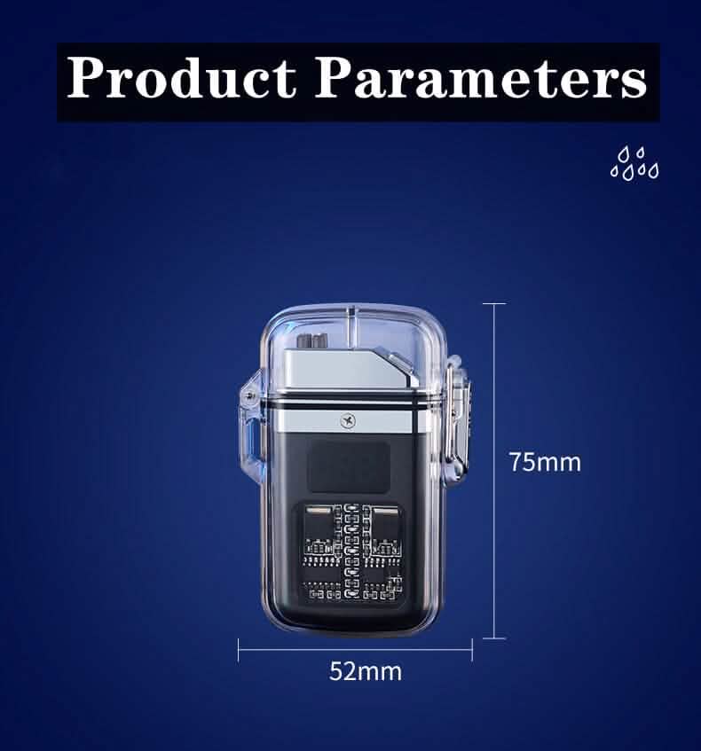 New Pulse Plasma Double Arc Lighter Type-C Rechargeable Transparent Shell by DailySale
