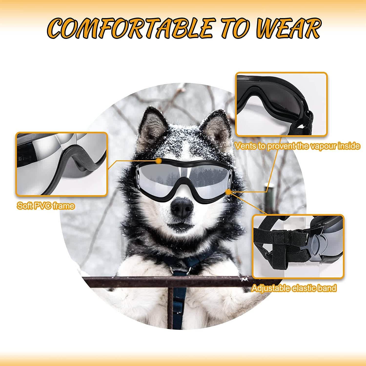 NVTED Dog Sunglasses with Adjustable Strap for Medium or Large Dog by DailySale