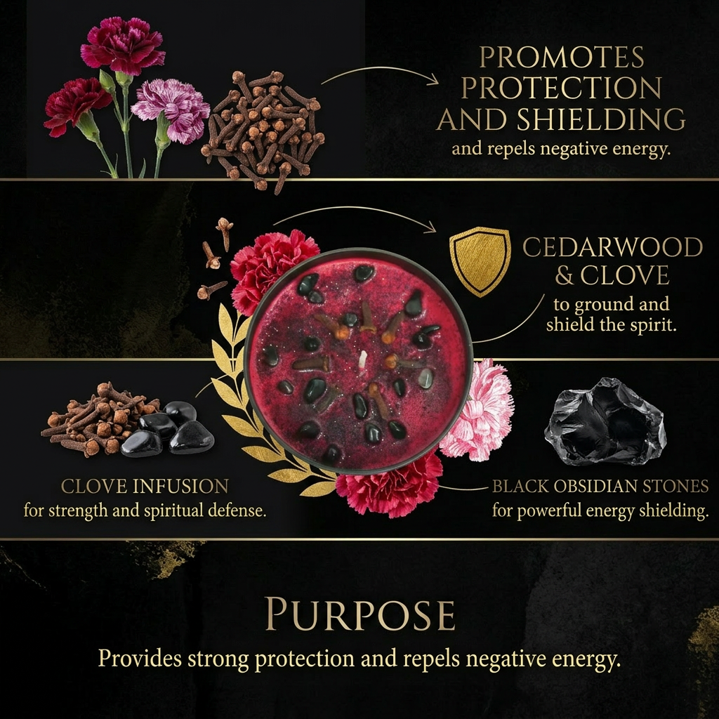 Fiery Protection Candle — 8‑oz Wall of Protection Ritual by Circe Boutique