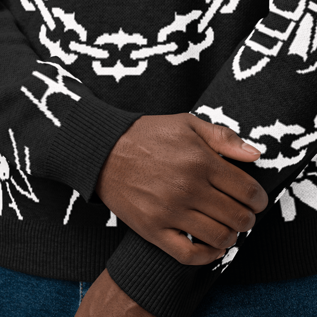 Old School Ink Knit Crewneck Sweater by Goth Cloth Co.