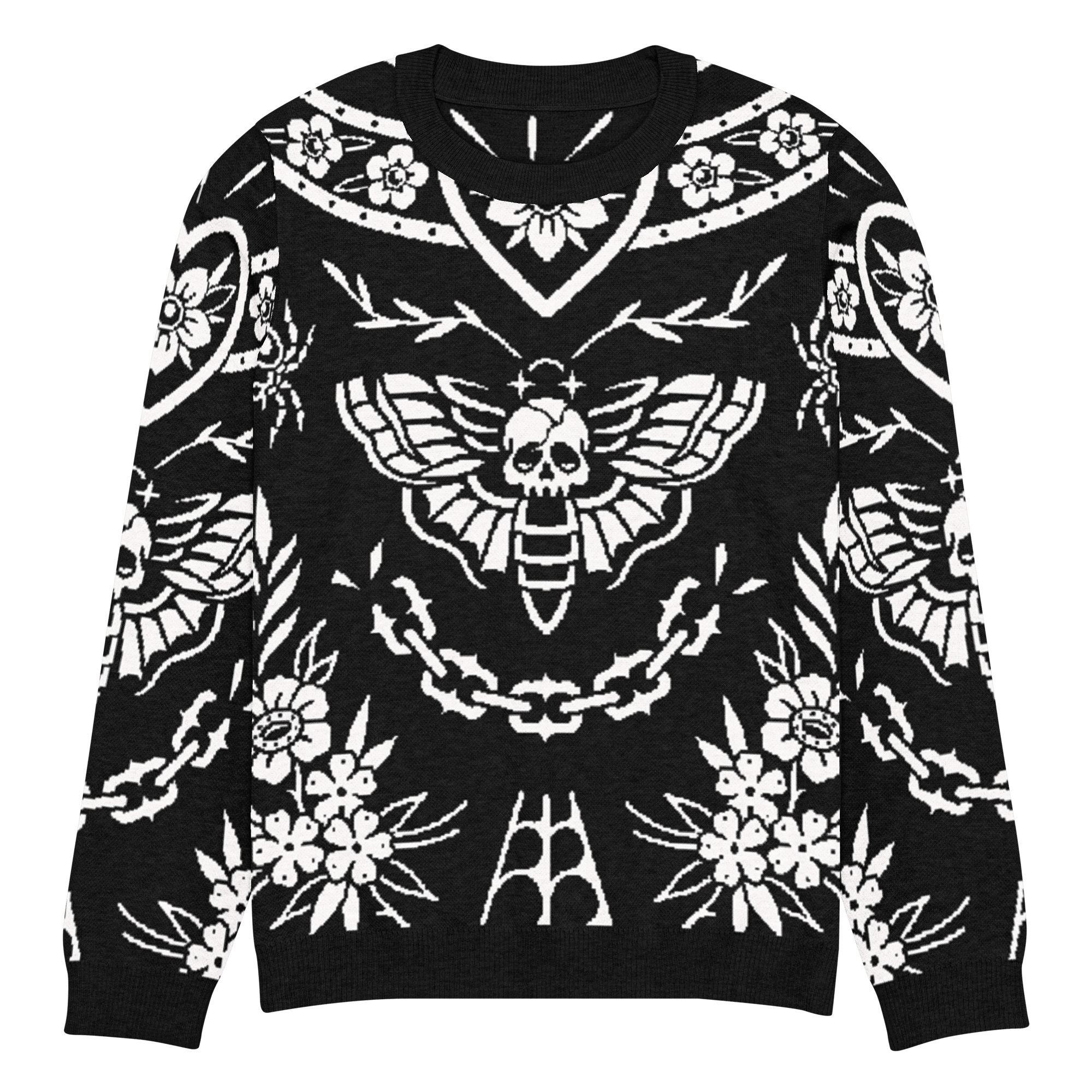 Old School Ink Knit Crewneck Sweater by Goth Cloth Co.