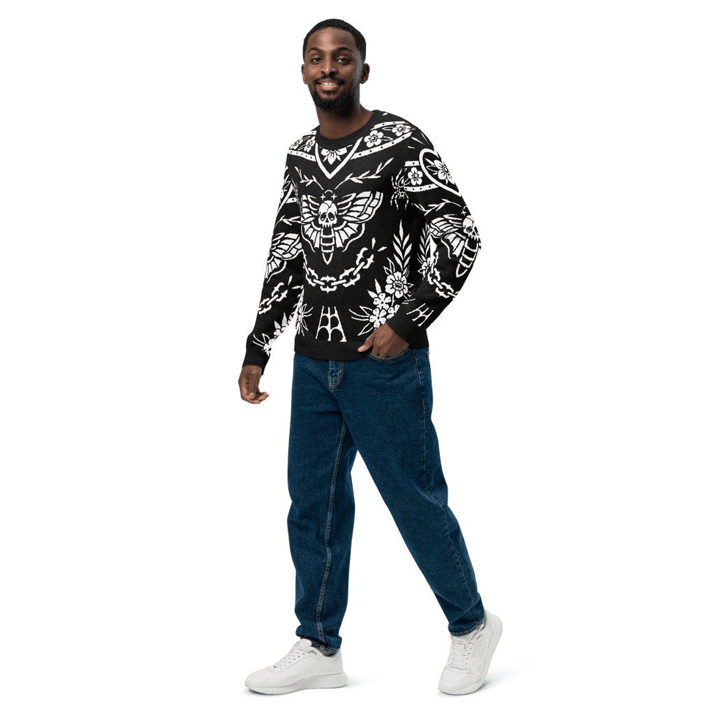 Old School Ink Knit Crewneck Sweater by Goth Cloth Co.