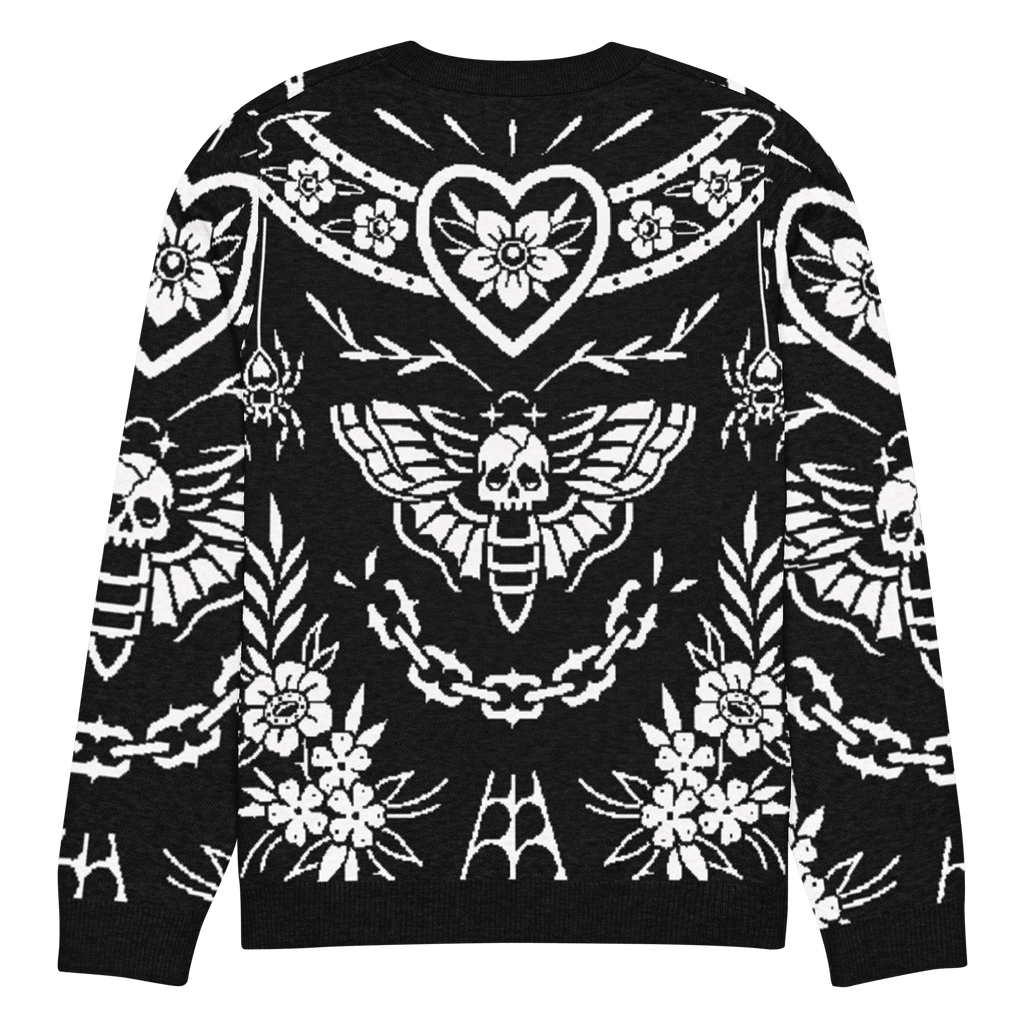 Old School Ink Knit Crewneck Sweater by Goth Cloth Co.