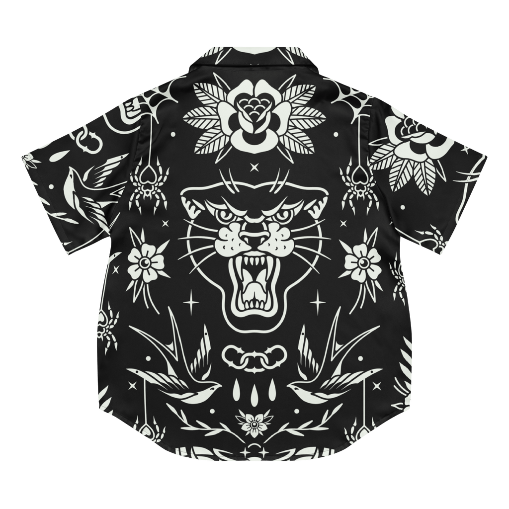 Old School Ink Silky Pajama Top by Goth Cloth Co.