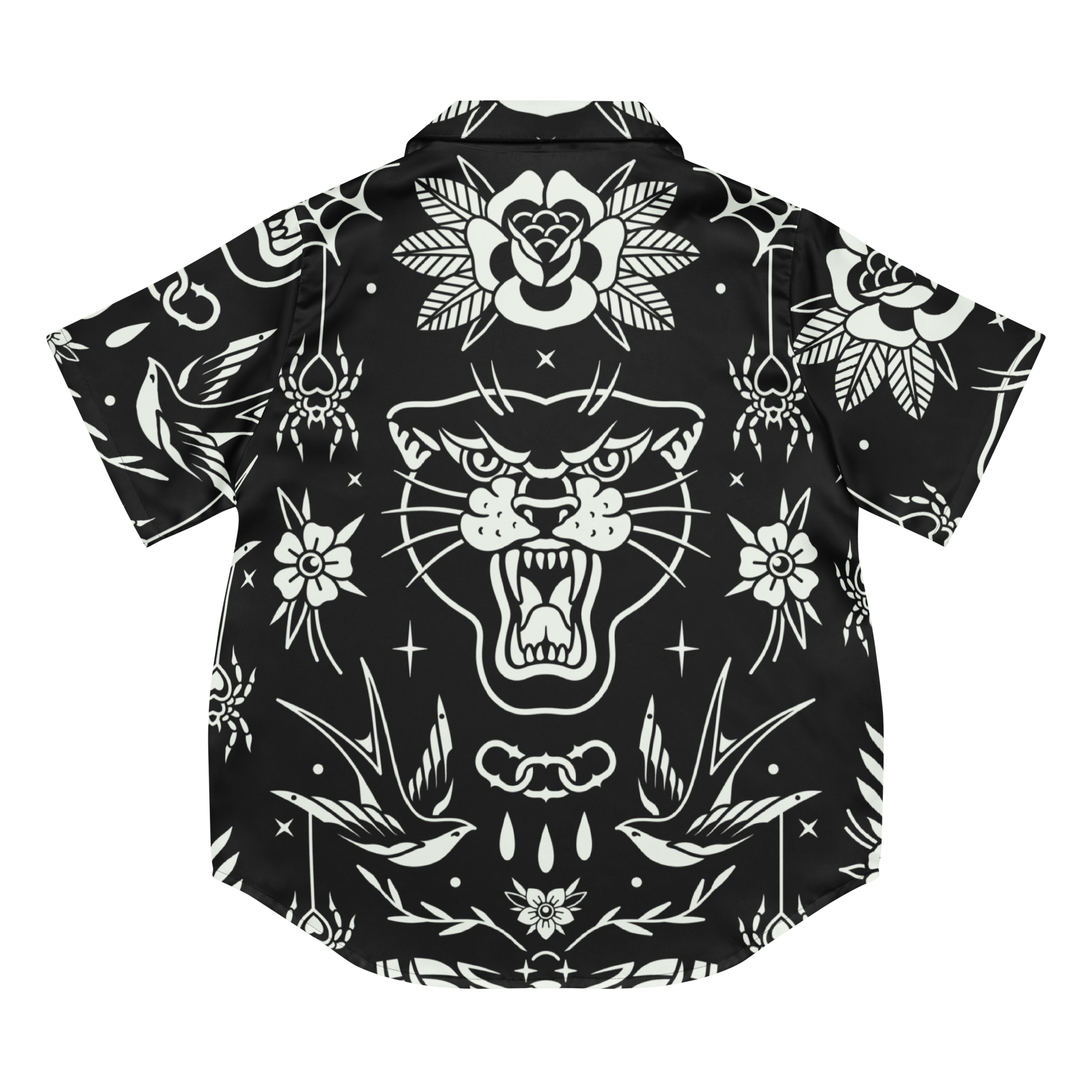 Old School Ink Silky Pajama Top by Goth Cloth Co.
