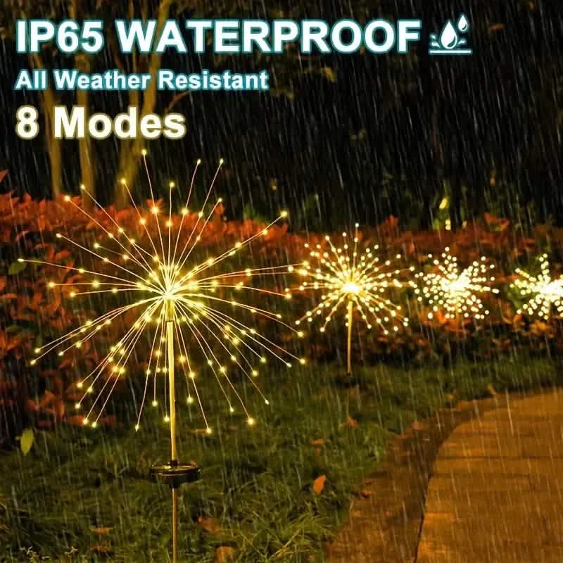 Outdoor Solar Garden Lights with 8 Lighting Modes by DailySale