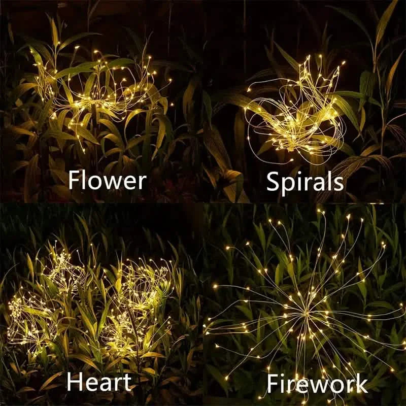 Outdoor Solar Garden Lights with 8 Lighting Modes by DailySale