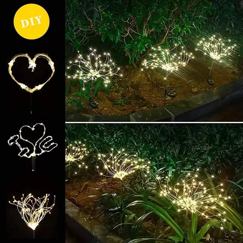 Outdoor Solar Garden Lights with 8 Lighting Modes by DailySale