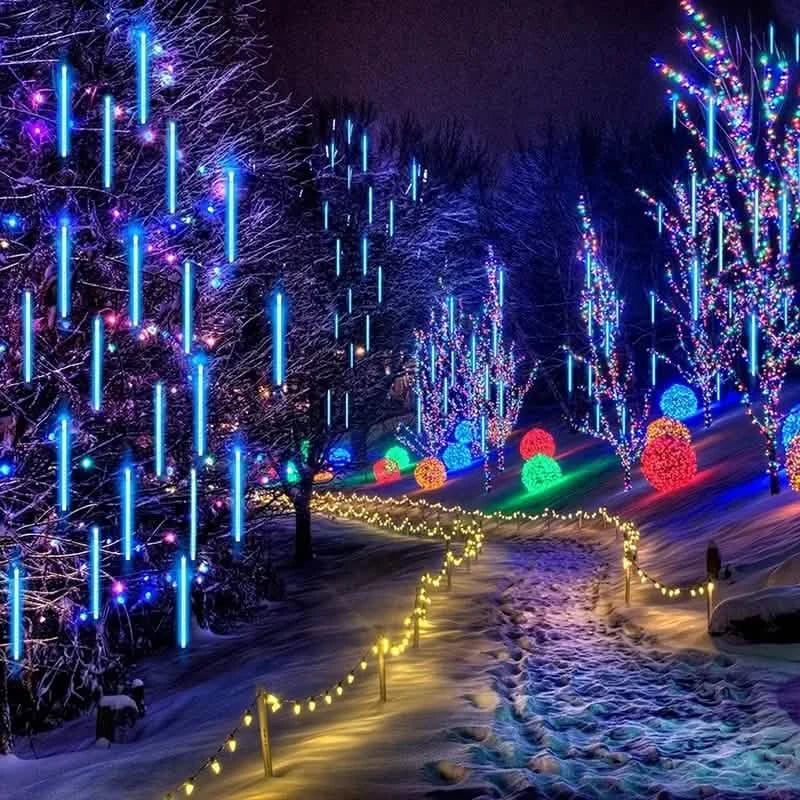 Outdoor Solar Meteor Christmas String Lights by DailySale