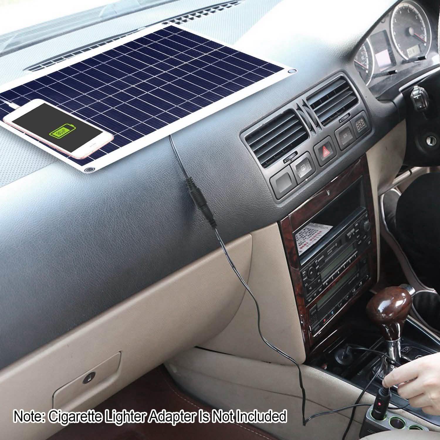Outdoor Solar Panel 12V 25W Car Battery Charger by DailySale