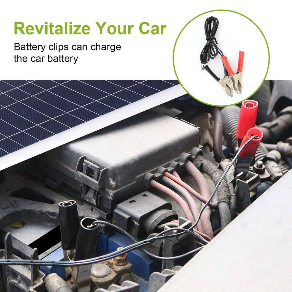 Outdoor Solar Panel 12V 25W Car Battery Charger by DailySale