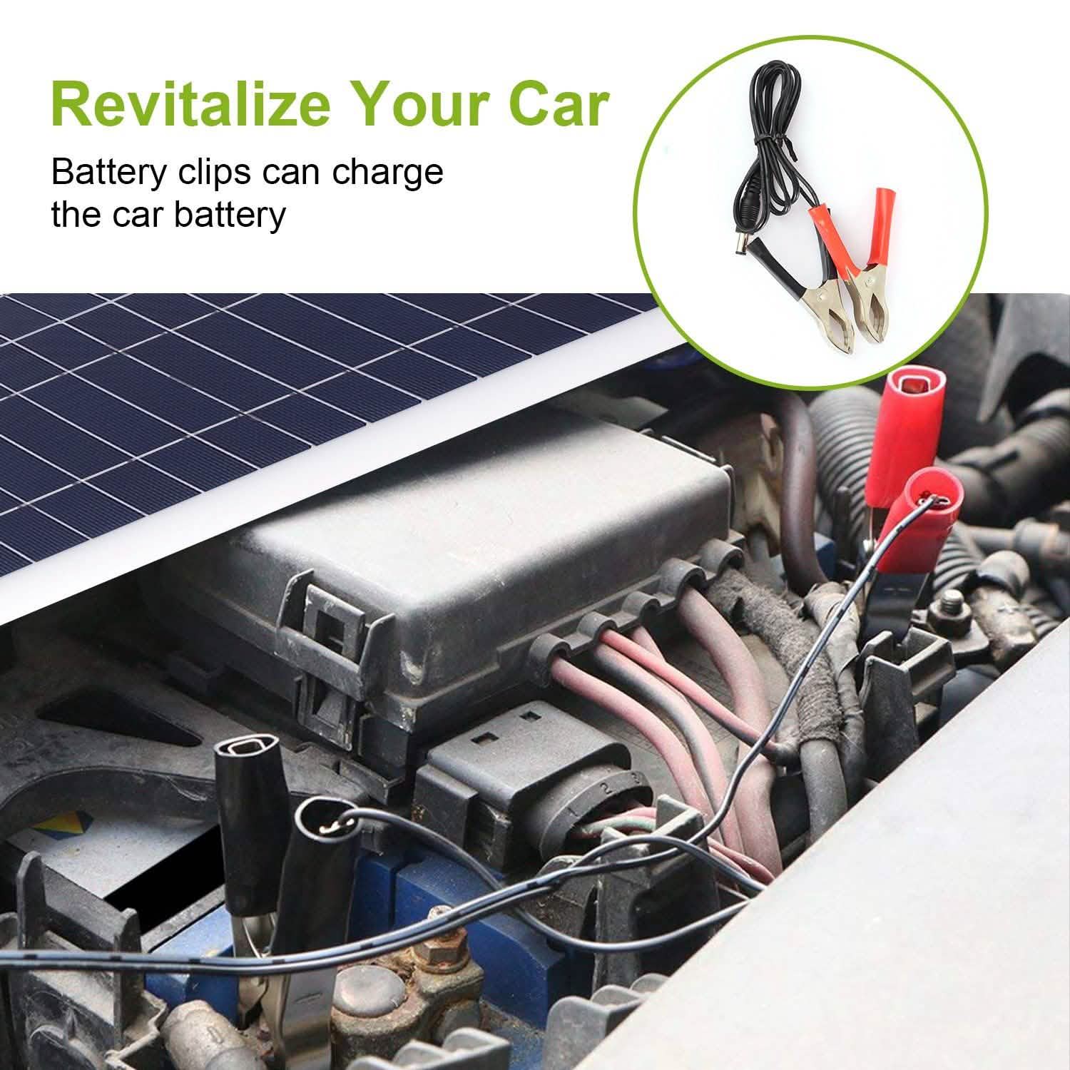Outdoor Solar Panel 12V 25W Car Battery Charger by DailySale