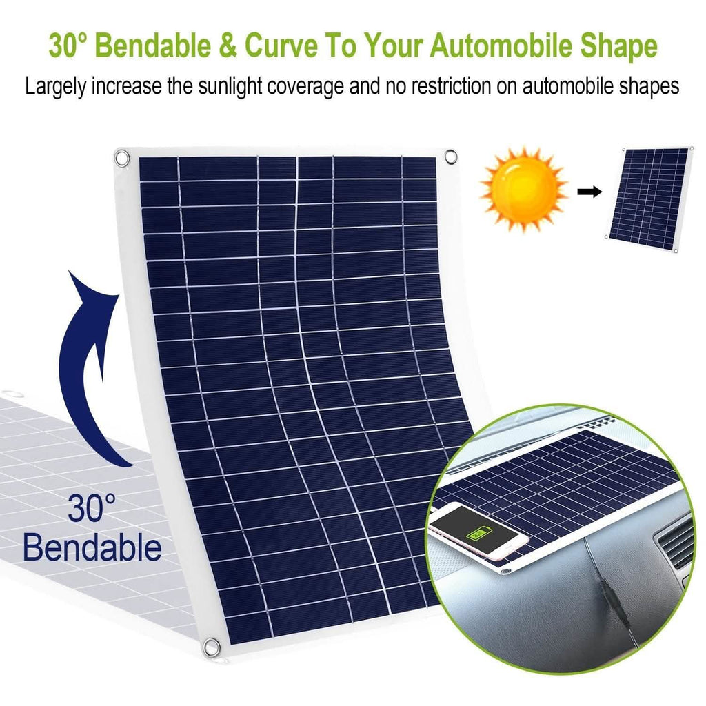 Outdoor Solar Panel 12V 25W Car Battery Charger by DailySale