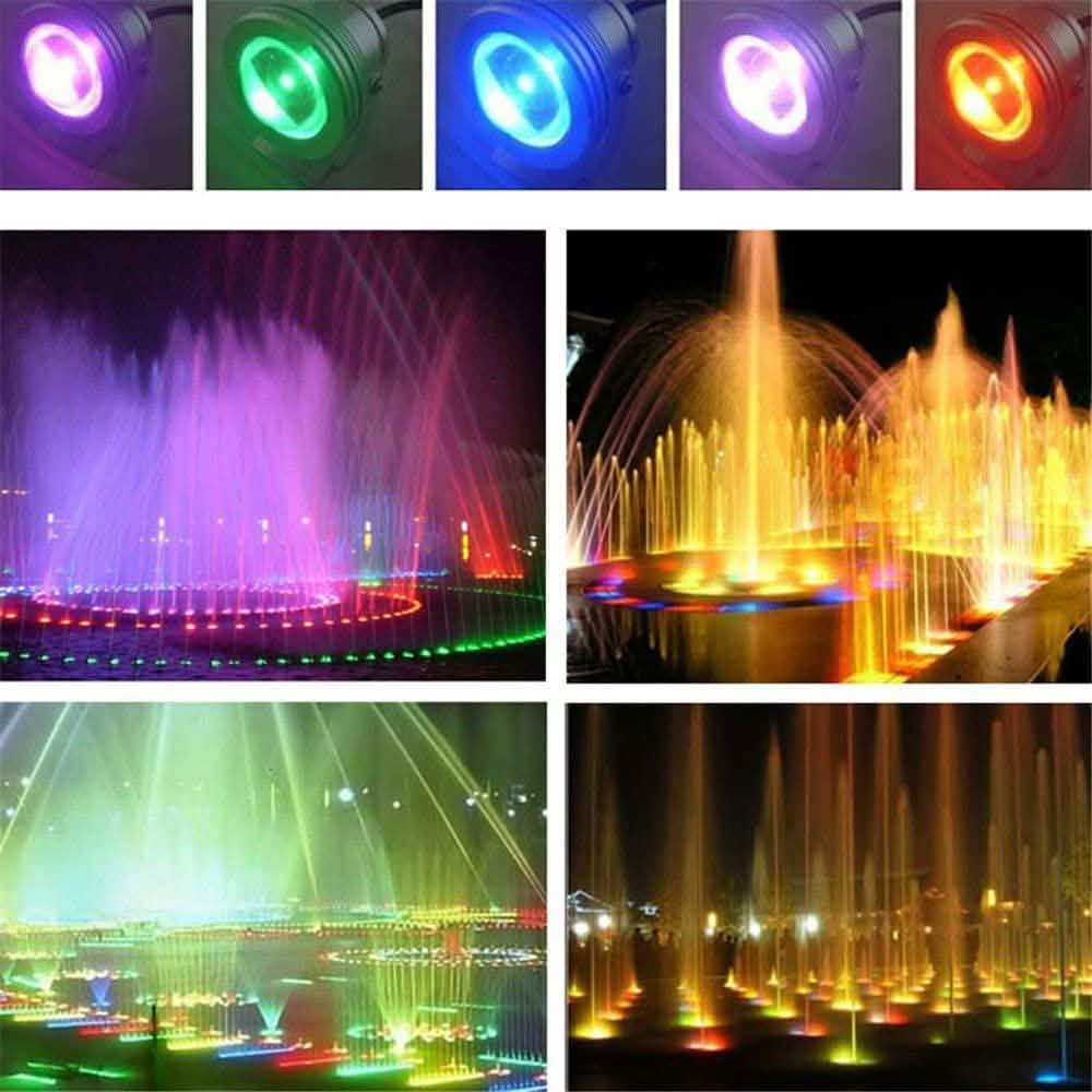 Outdoor Submersible Lights Remote-Controlled RGB 12 V LED Beads by DailySale