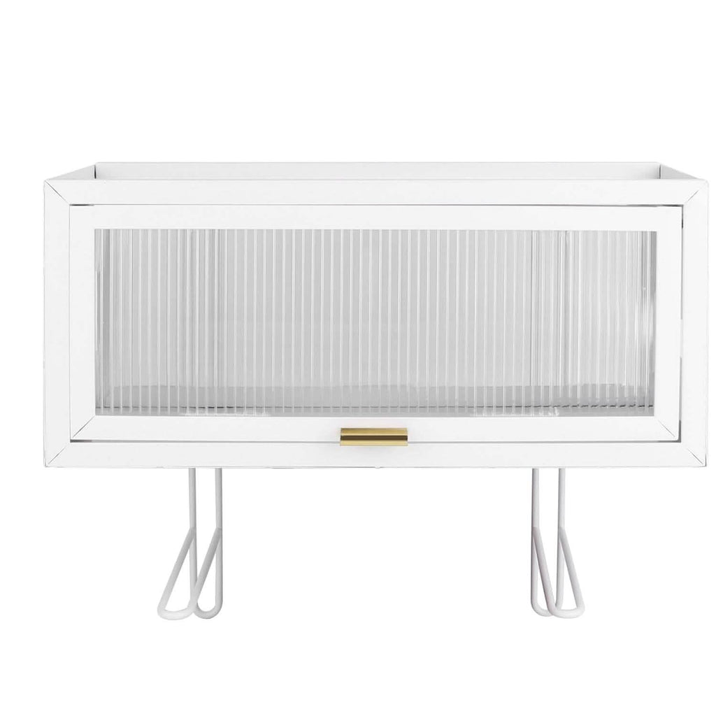 Over the Toilet Storage Cabinet with Dust-Proof Transparent Magnetic Door Side Opening by DailySale
