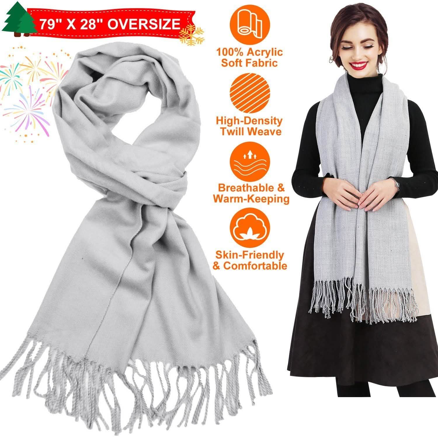 Oversize Cashmere Wool Shawl Wrap Blanket by DailySale