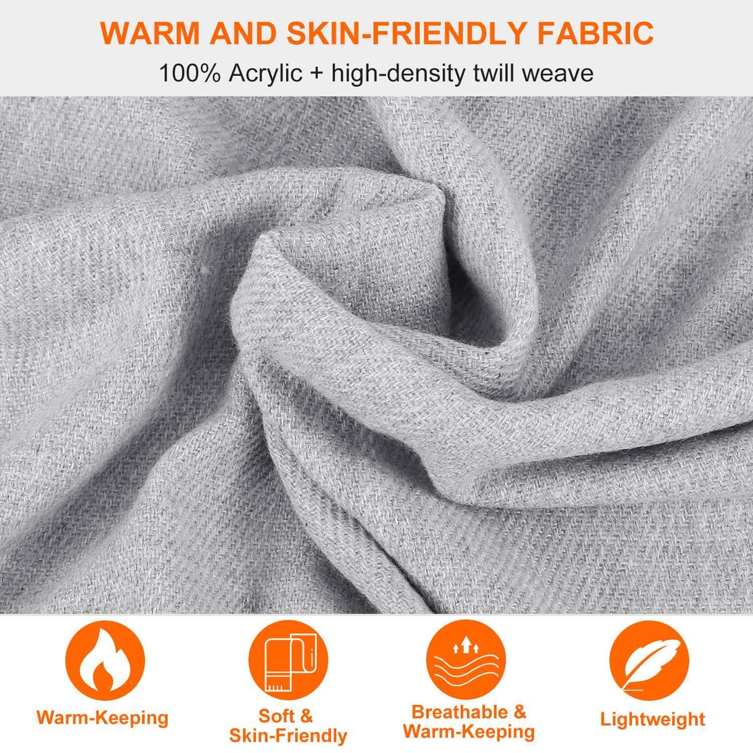 Oversize Cashmere Wool Shawl Wrap Blanket by DailySale