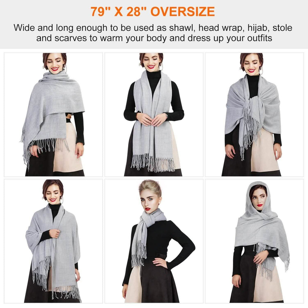 Oversize Cashmere Wool Shawl Wrap Blanket by DailySale