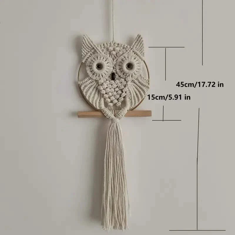 Owl Macrame Home Tapestry Boho Tapestry Wall Hanging by DailySale