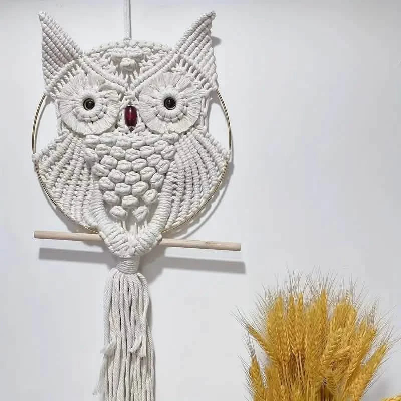 Owl Macrame Home Tapestry Boho Tapestry Wall Hanging by DailySale
