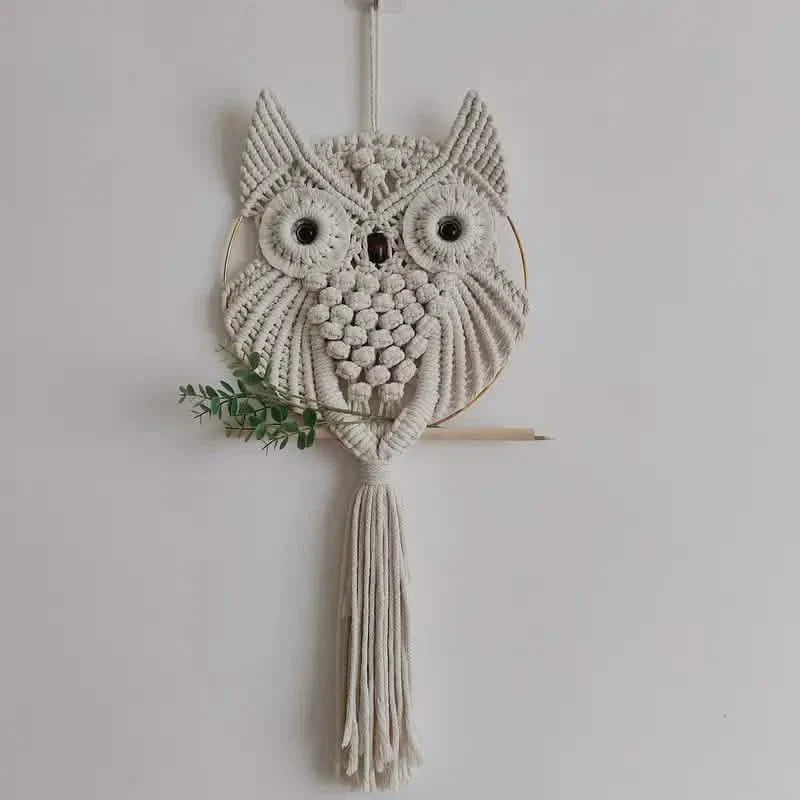 Owl Macrame Home Tapestry Boho Tapestry Wall Hanging by DailySale