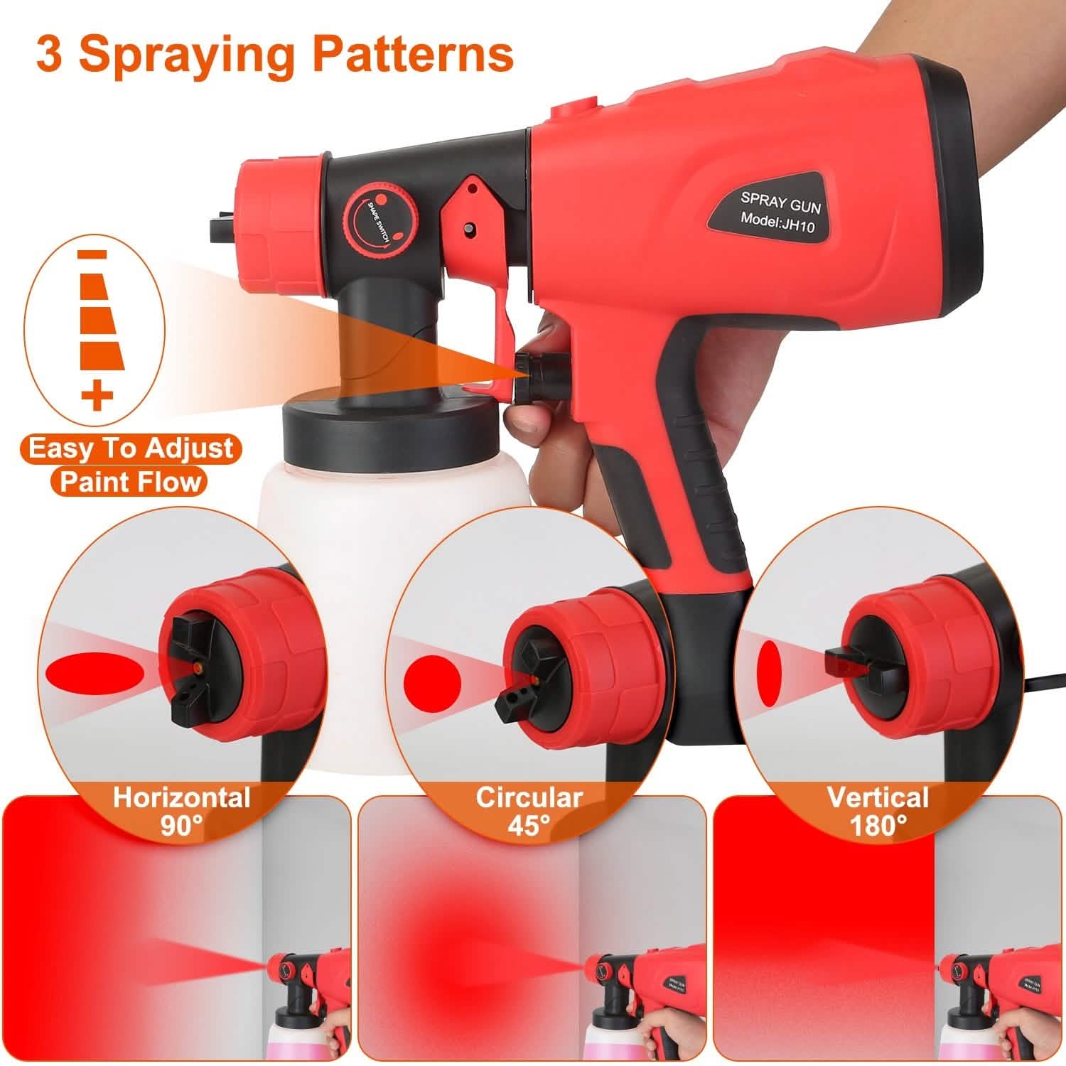 Paint Sprayer HVLP Handheld Painter with 3 Spray Patterns by DailySale