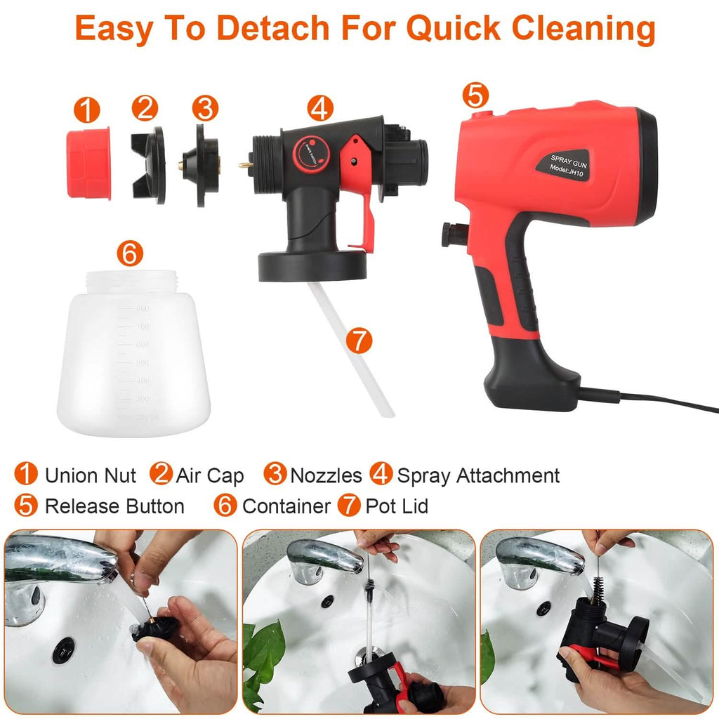 Paint Sprayer HVLP Handheld Painter with 3 Spray Patterns by DailySale