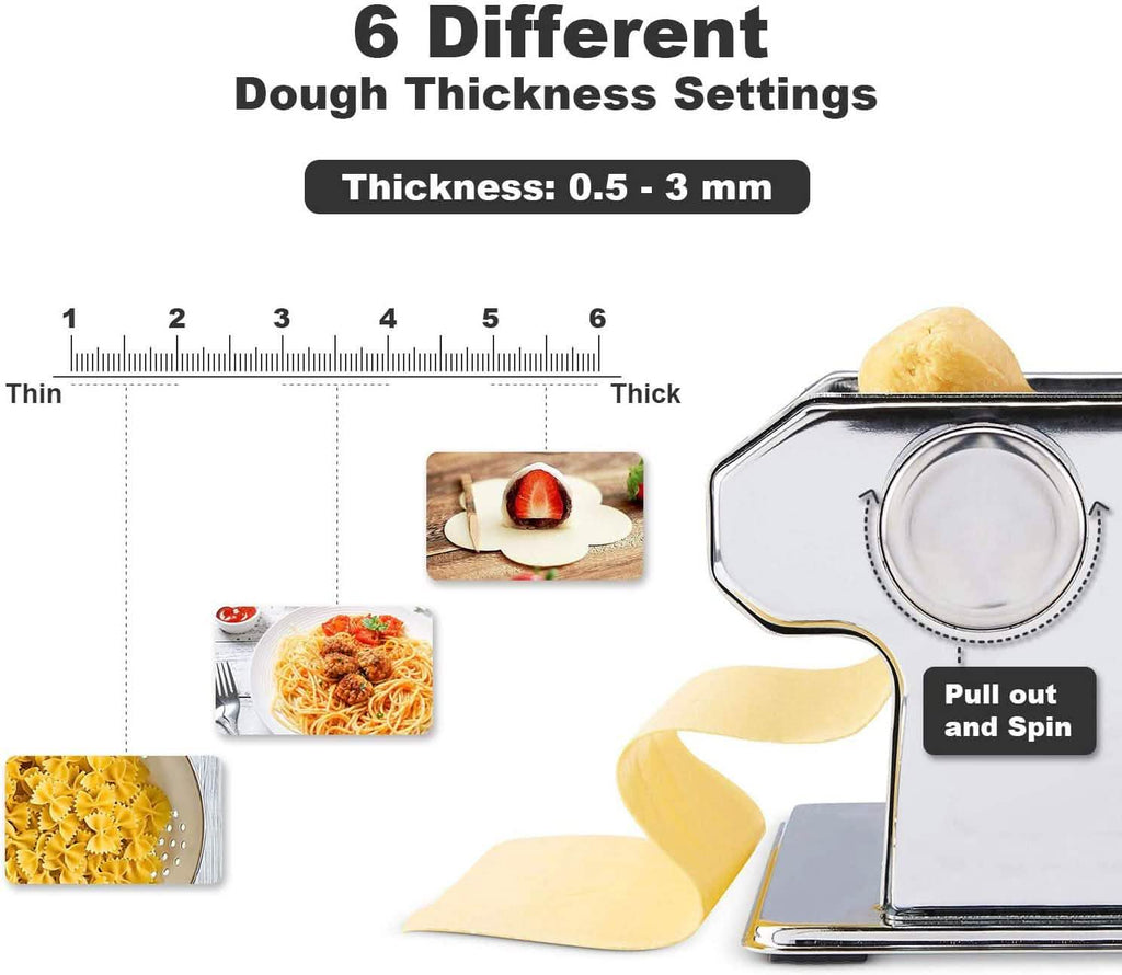 Pasta Maker Roller Machine Fettuccine by DailySale