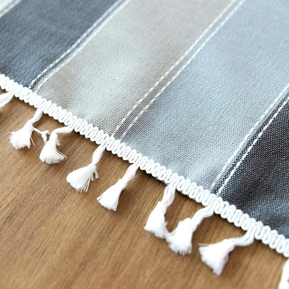 Patchwork Fringed Linen Tablecloth by DailySale