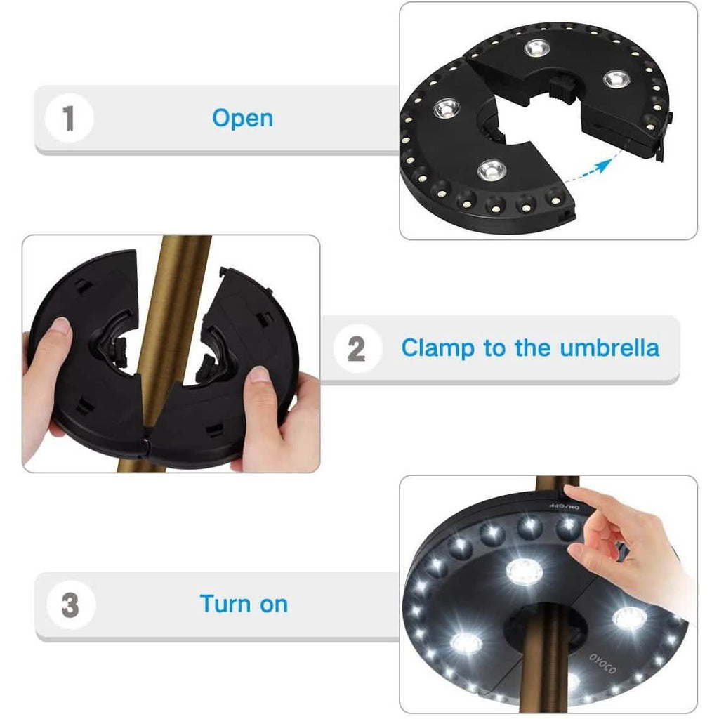 Patio Umbrella Light 3 Brightness Modes Cordless 28 LED Lights by DailySale