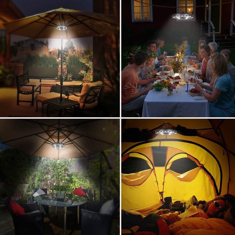 Patio Umbrella Light 3 Brightness Modes Cordless 28 LED Lights by DailySale