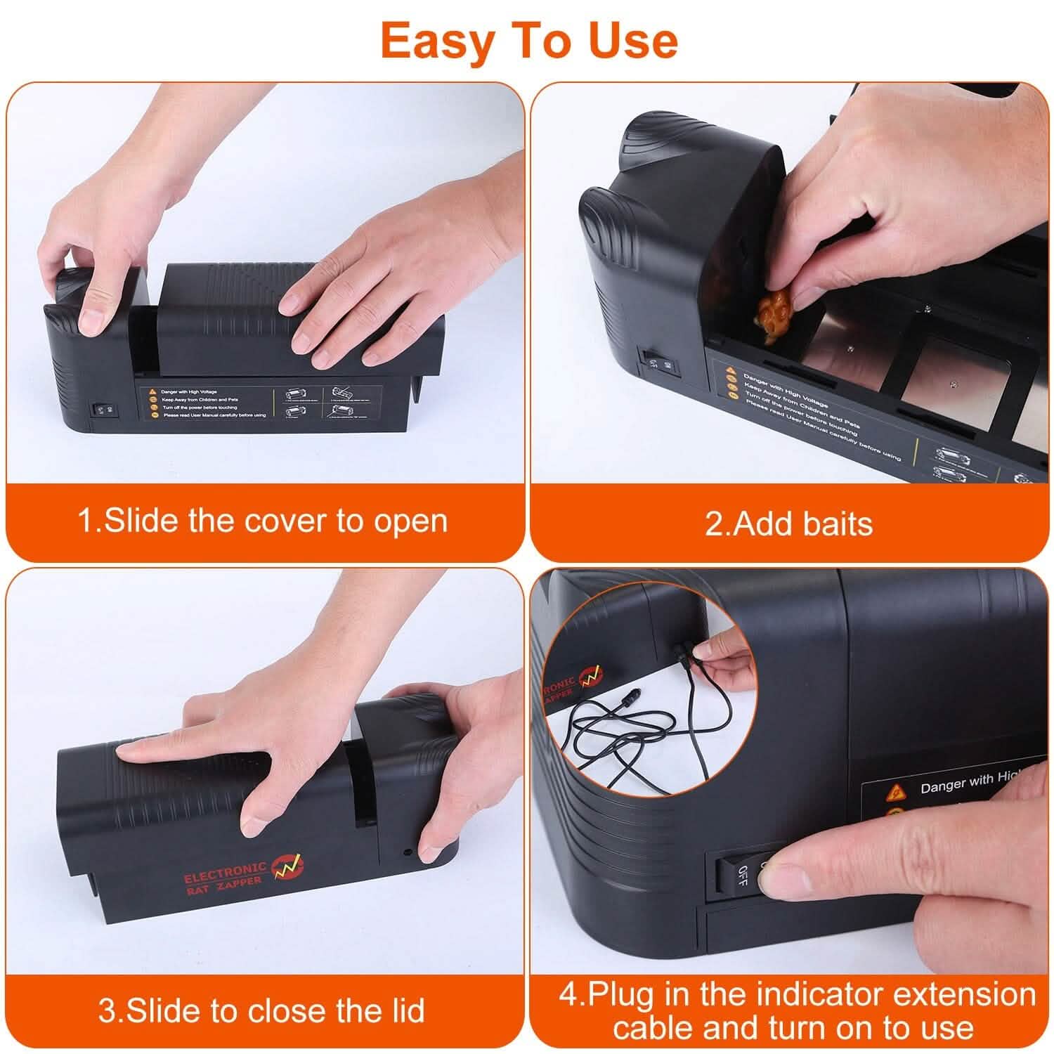 Pest Control Rechargeable Shock Mice Killer with 1800V High Voltage by DailySale