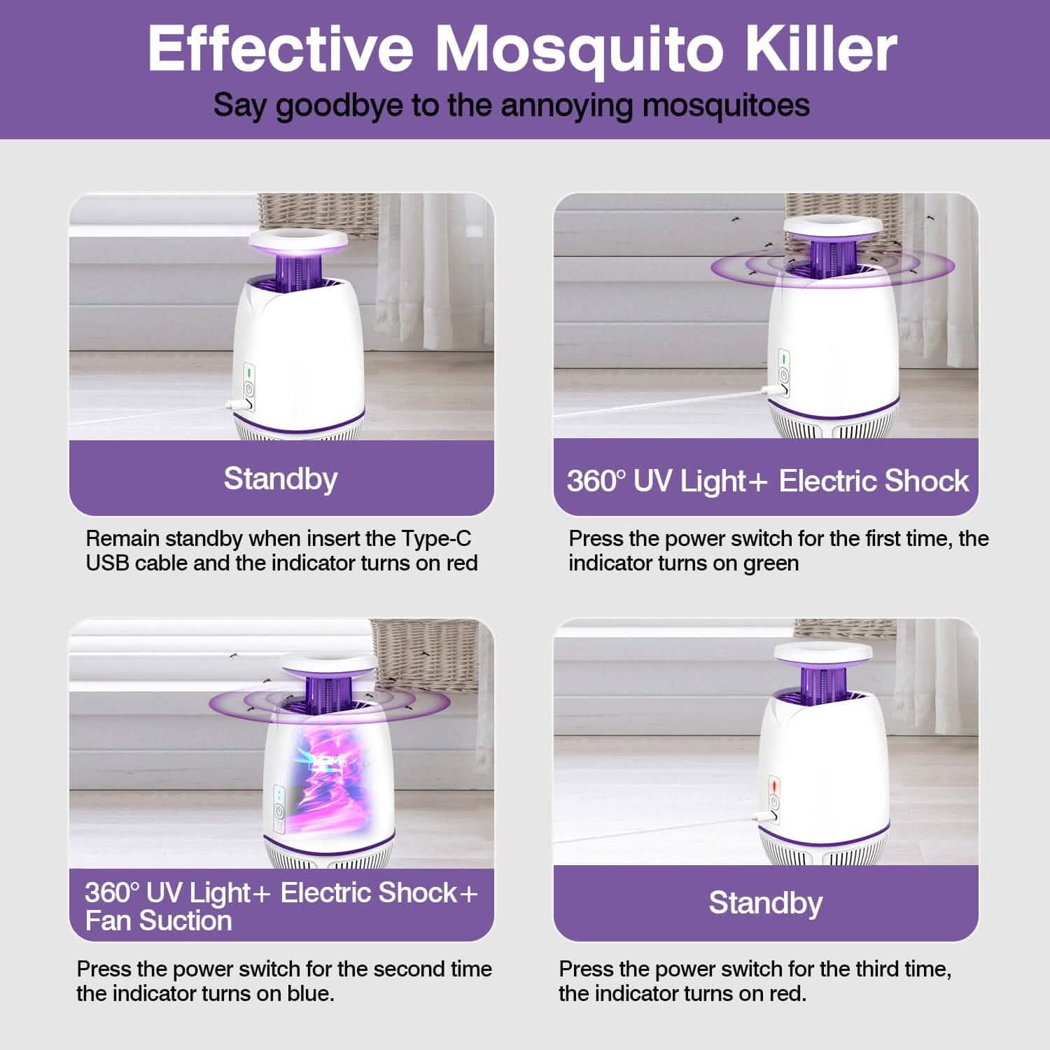 Plug-in Mosquito Zapper Max 10 with 3 Modes by DailySale