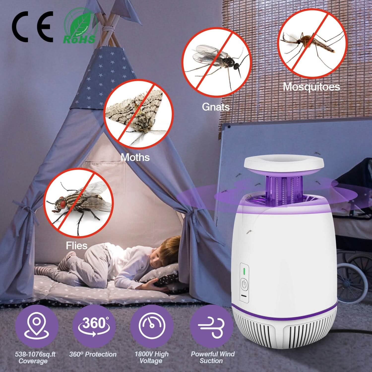Plug-in Mosquito Zapper Max 10 with 3 Modes by DailySale