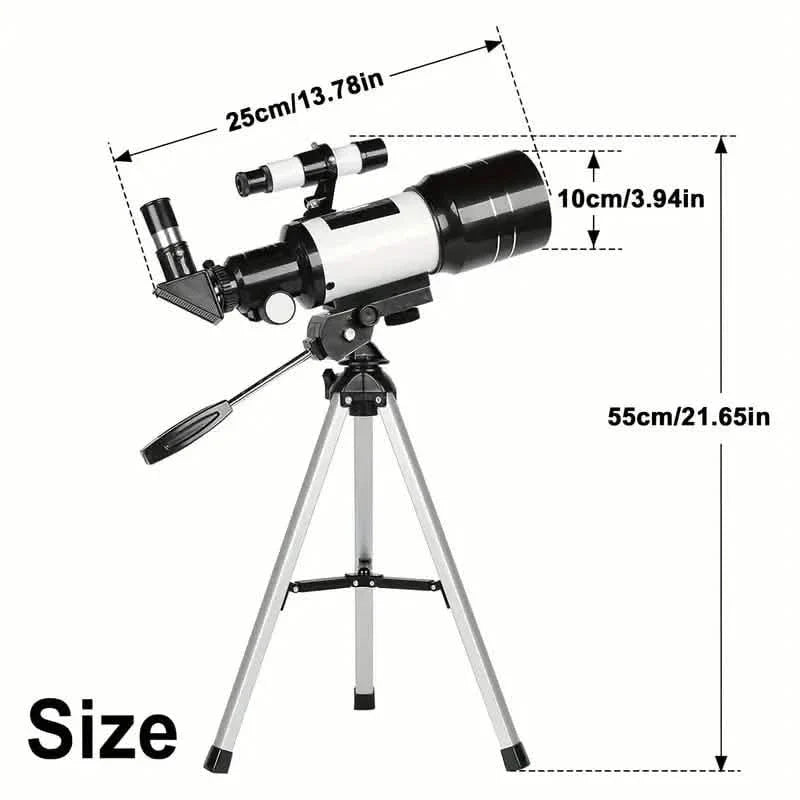 Portable Astronomical 150X Telescope 70mm Aperture Telescope Monocular With Tripod by DailySale