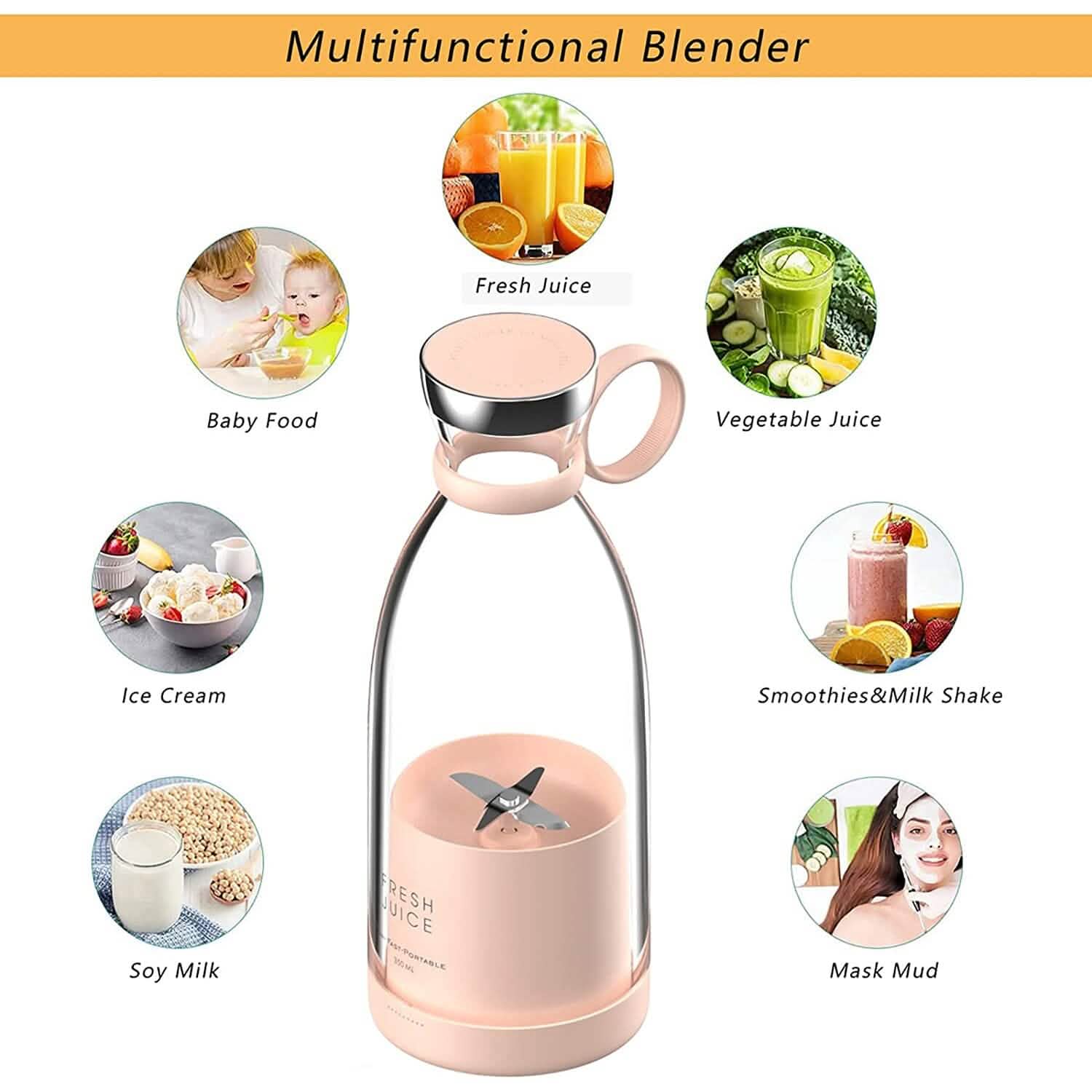 Portable Blender Bottle Electric Juicer by DailySale