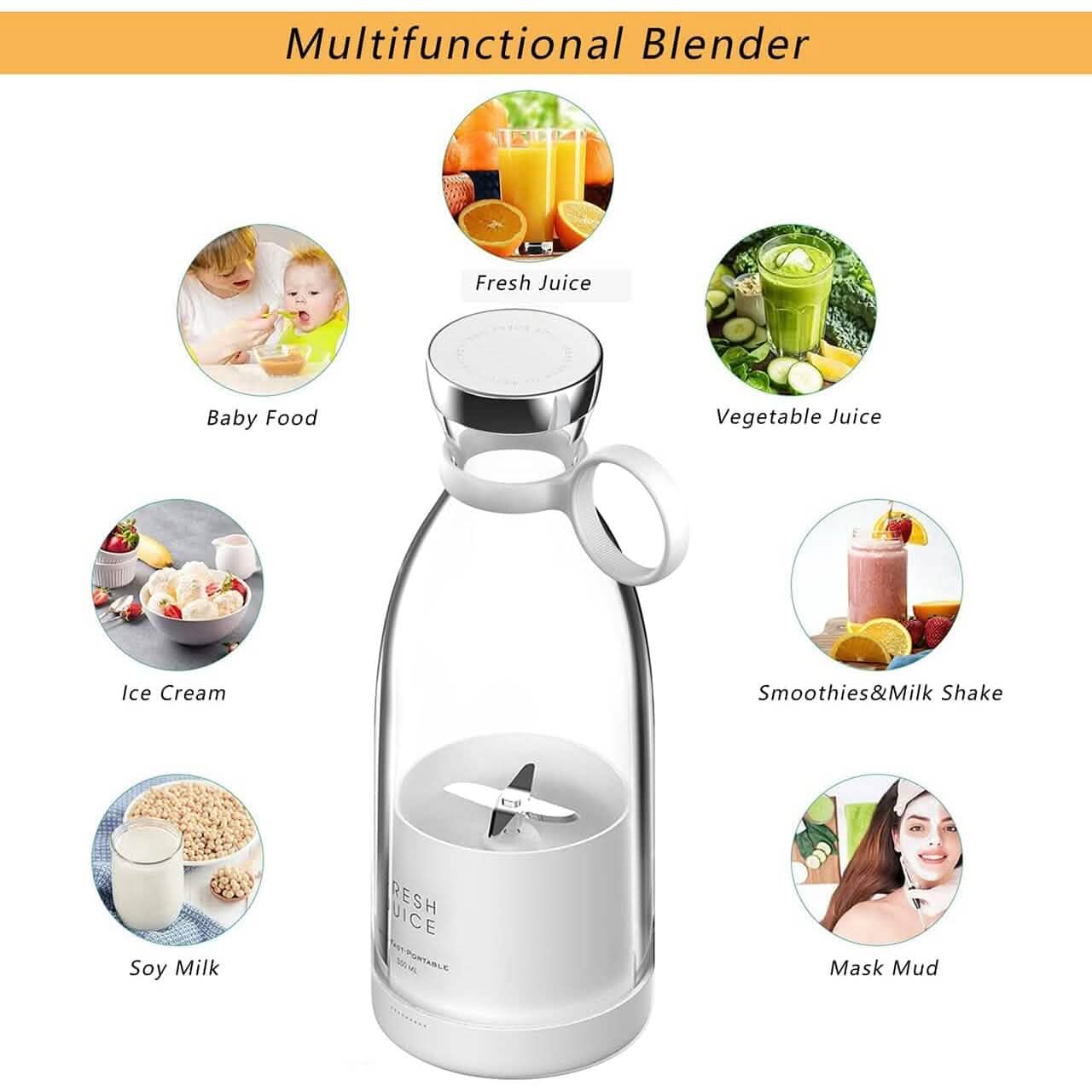 Portable Blender Bottle Electric Juicer by DailySale