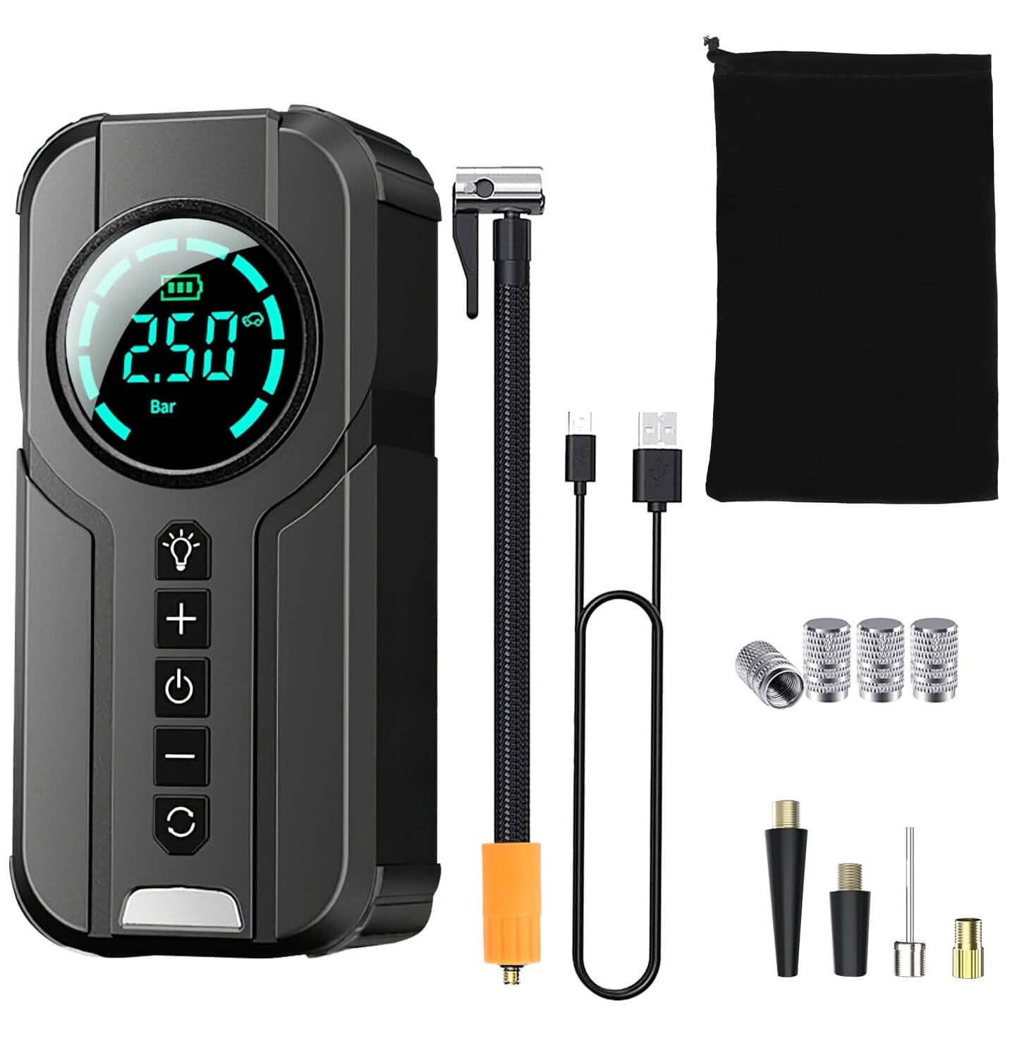 Portable Car Compressor Wireless Electric Air Pump 150 PSI with LED Light by DailySale