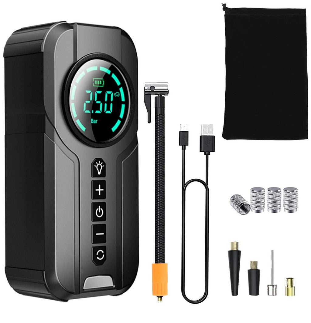 Portable Car Compressor Wireless Electric Air Pump 150 PSI with LED Light by DailySale