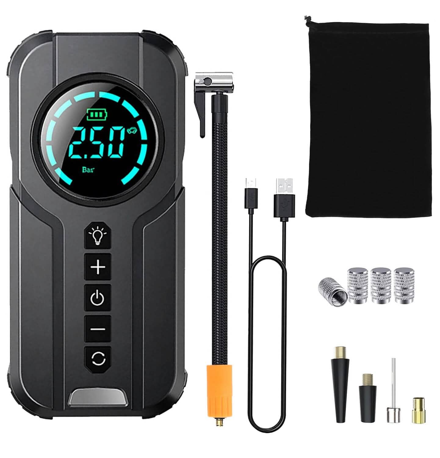 Portable Car Compressor Wireless Electric Air Pump 150 PSI with LED Light by DailySale