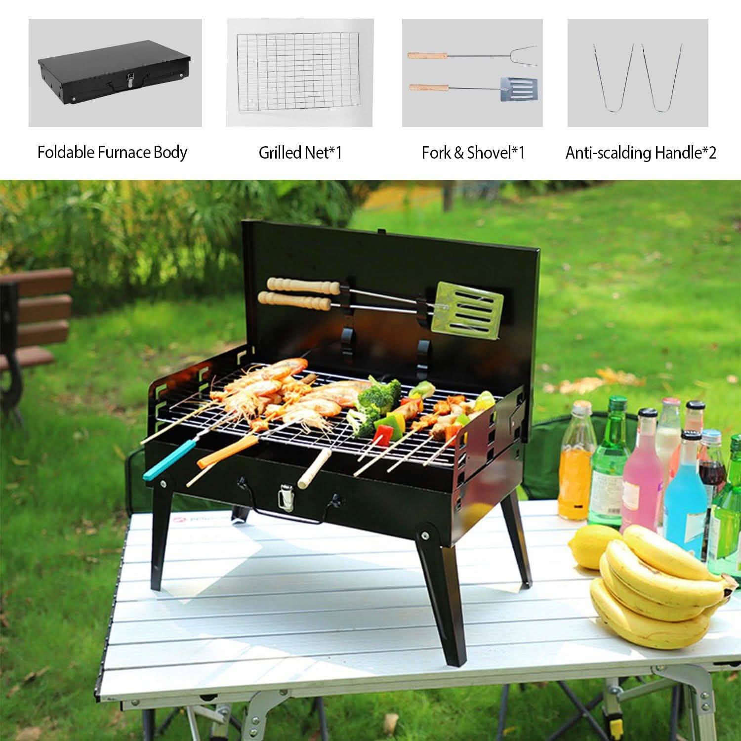 Portable Charcoal Grill Foldable BBQ Suitcase by DailySale