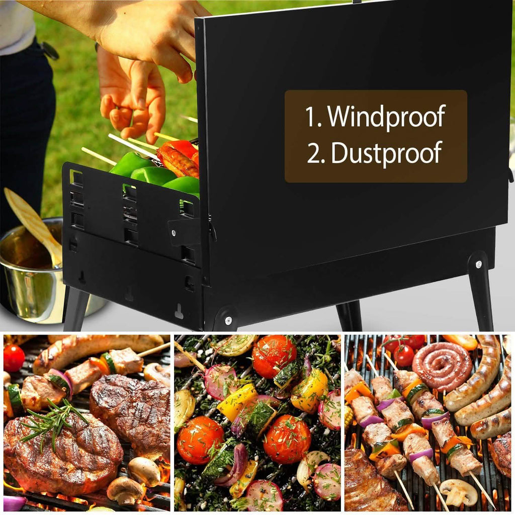 Portable Charcoal Grill Foldable BBQ Suitcase by DailySale