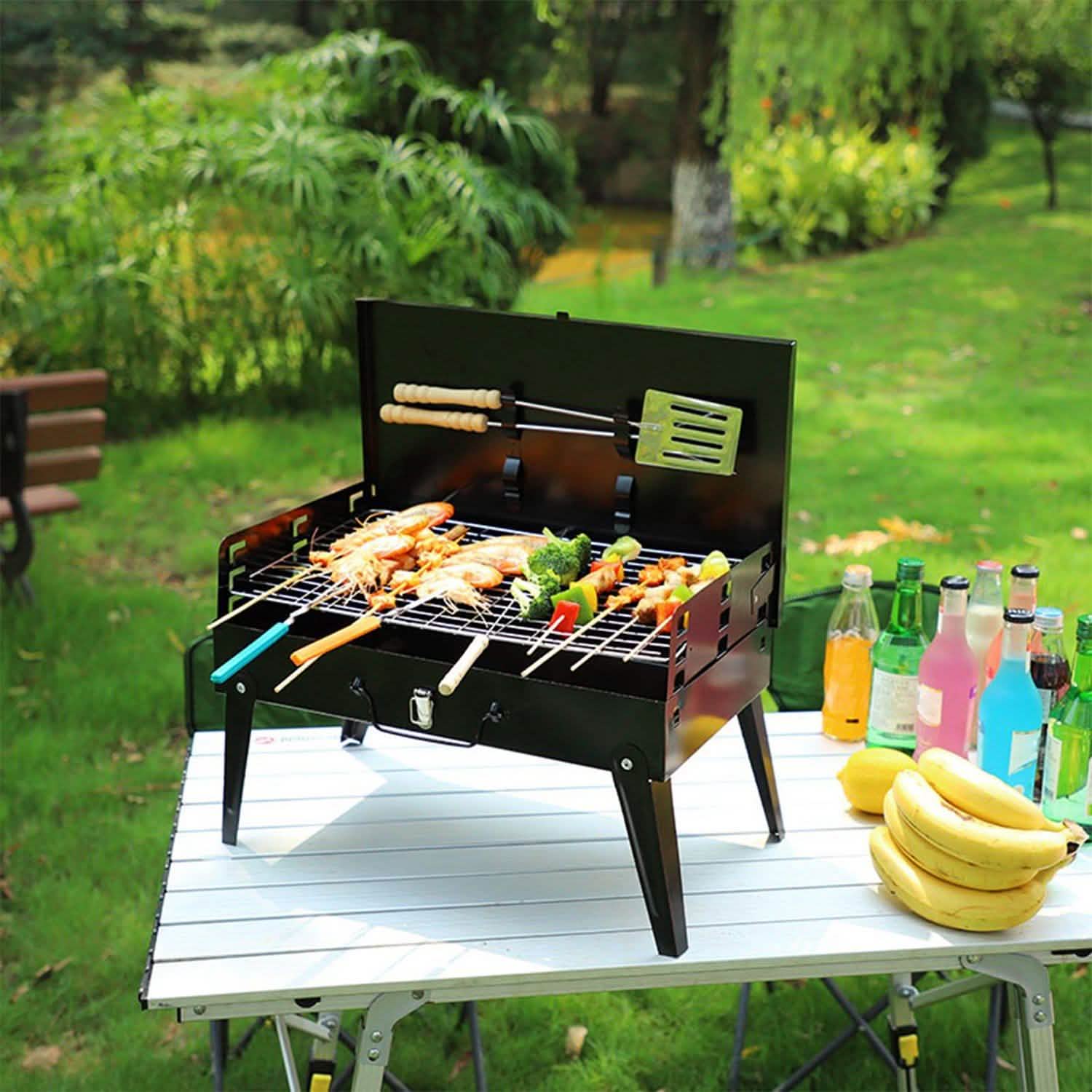 Portable Charcoal Grill Foldable BBQ Suitcase by DailySale