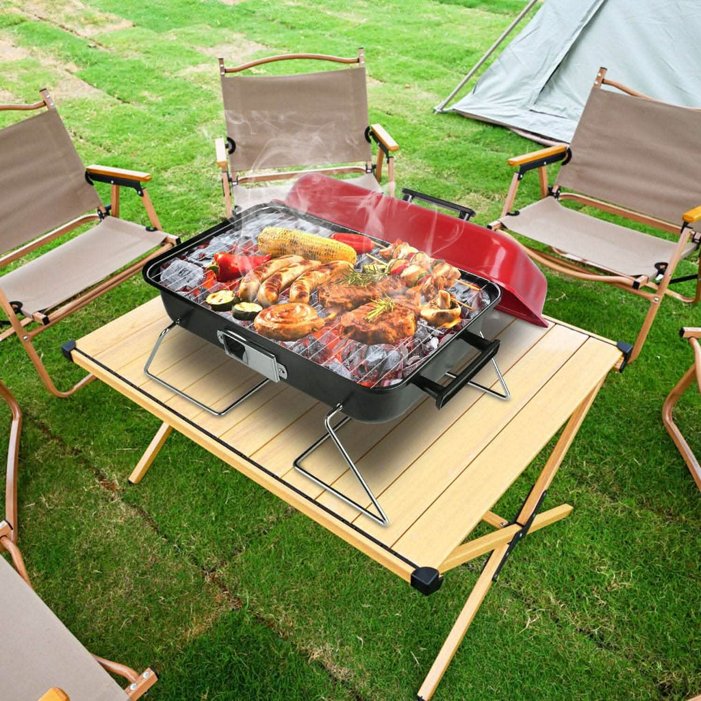 Portable Charcoal Tabletop Grill with Lid by DailySale