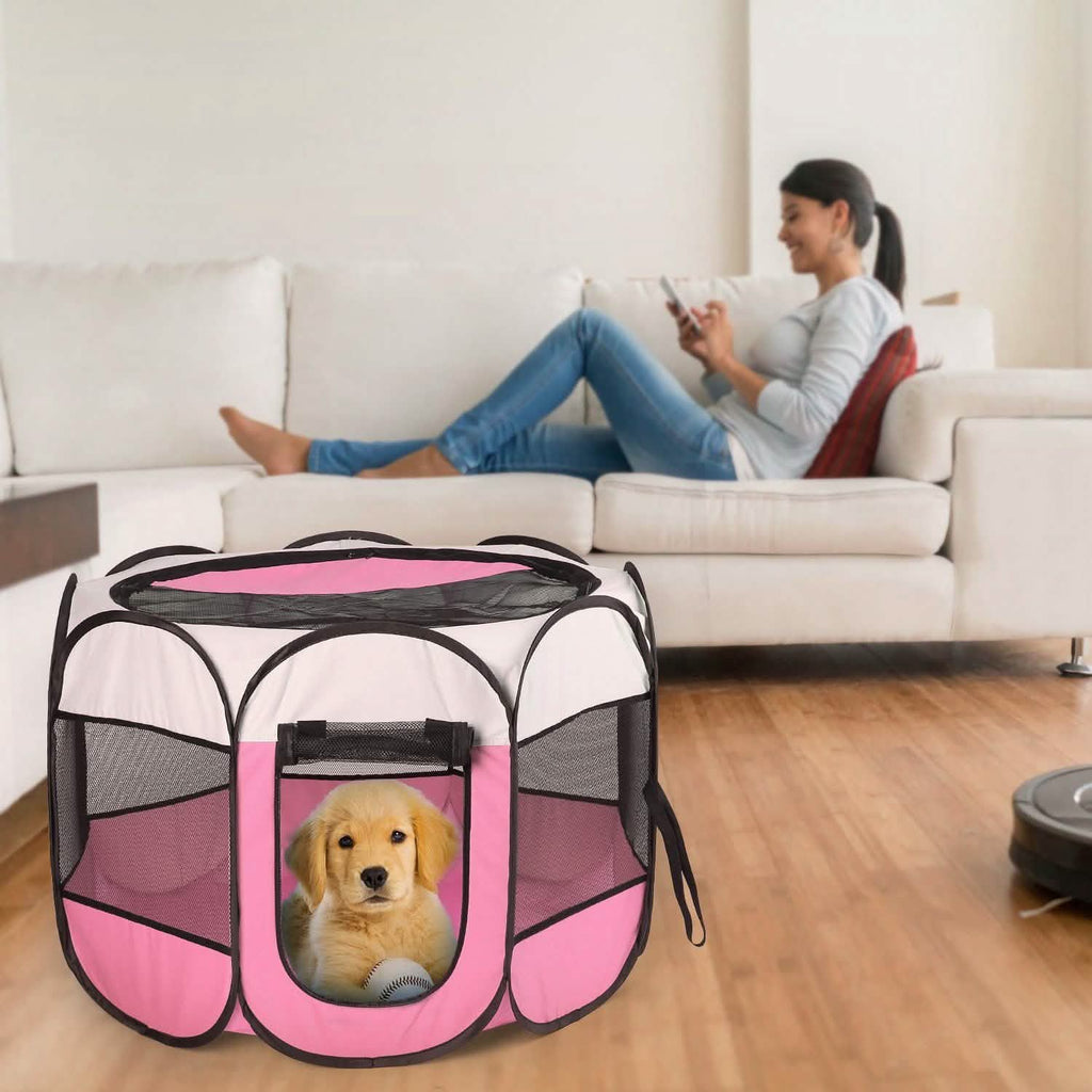 Portable Foldable Pet Playpen For Dogs Cats Other Pets by DailySale